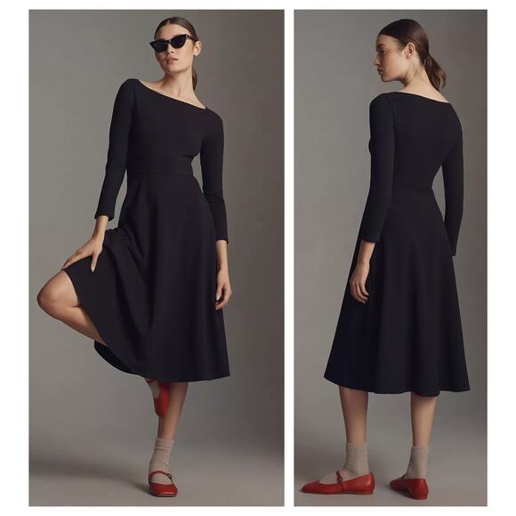 Reformation Wiley Long Sleeve Cotton Jersey Dress Size Medium - Picture 6 of 8